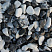 Kamenclub.ru: Мраморная крошка (щебень галтованный микс:белый-черный) фр.40-70 мм.  купить в Ижевске мрамор белый, черный айвори серый галтовка природного камня 15500 руб/т   фото КАМЕНЬ КЛУБ