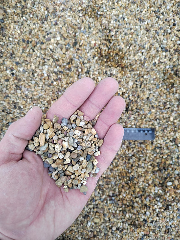 Галька речная окат (рыжая) фр.3-5 мм купить в Ижевске 