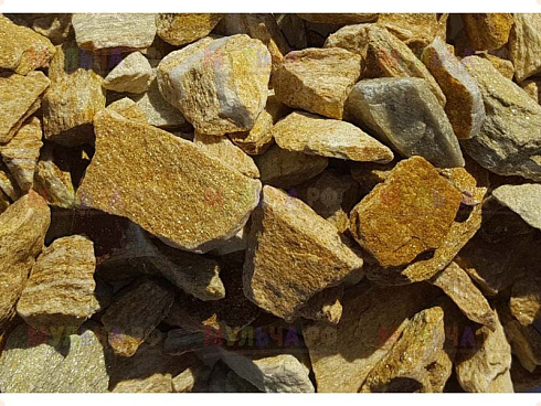 Kamenclub.ru: Щебень крошка желтый (ЗЛАТОЛИТ) фр. 20-40 мм.  купить в Ижевске златолит бежевый, золотистый, желтый декоративная каменная крошка 10800 руб/т   фото КАМЕНЬ КЛУБ