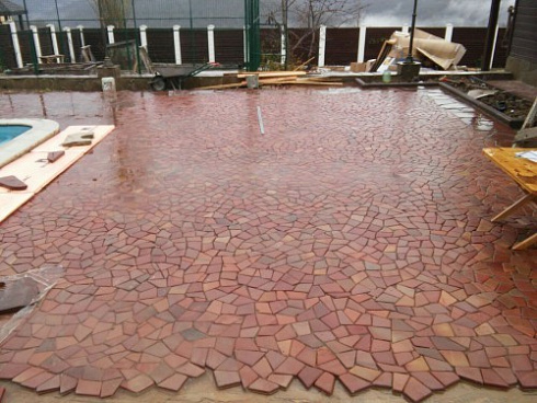 Kamenclub.ru: Песчаник брусчатка (Готика) art PSK-L-01  купить в Ижевске    2600 руб/кв.м    фото КАМЕНЬ КЛУБ