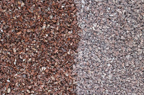 Kamenclub.ru: Мраморная крошка (щебень крошка розовый) фр. 5-10 мм.  купить в Ижевске мрамор розовый, красный щебень колотый ландшафтный декоративный  11000 руб/т   фото КАМЕНЬ КЛУБ