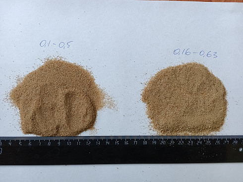 Кварцевый песок для площадок фр. 0,16-0,63 мм.  купить в Ижевске фото Камень Клуб