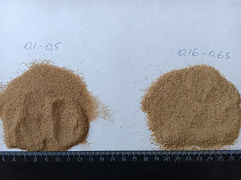 Кварцевый песок для площадок фр. 0,16-0,63 мм.  купить в Ижевске фото Камень Клуб