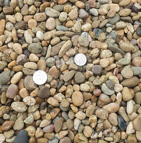 Kamenclub.ru: Галька окат (серо-желтая) фр.10-20 мм. купить  в Ижевске галька серо-желтая, рыжая, серый речная окатанная округлая галька 5000 руб/т   фото КАМЕНЬ КЛУБ