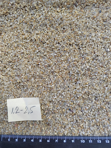 Кварцевый песок сухой фракцинированный фр. 1,2-2,5 мм.  купить в Ижевске фото Камень Клуб