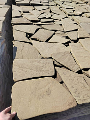 Kamenclub.ru: Песчаник пластушка серо-зеленый (3,0 см)  купить в Ижевске песчаник серо-зеленый, серый, зеленый песчаник пластушка колотый рваный ландшафтный 10200 руб/м3   фото КАМЕНЬ КЛУБ