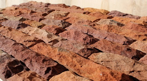 Kamenclub.ru: Песчаник (красный дракон) art PSK-5-03  купить в Ижевске    3350 руб/кв.м   фото КАМЕНЬ КЛУБ