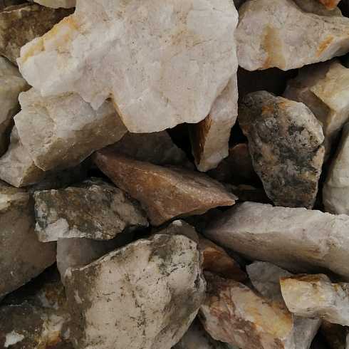 фото Кварц ( фр. 70-100 мм)  купить в Ижевске в интернет-портале КАМЕНЬ КЛУБ