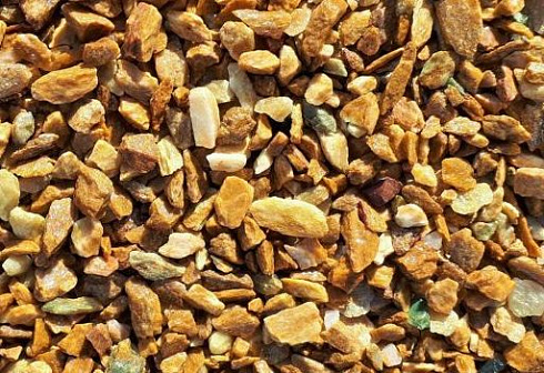 Kamenclub.ru: Щебень крошка желтый (ЗЛАТОЛИТ) фр. 10-20 мм.  купить в Ижевске златолит бежевый, золотистый, желтый каменная декоративная крошка щебня златолита 10800 руб/т   фото КАМЕНЬ КЛУБ